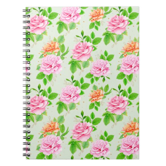 Carnet Motif Roses Roses Fleurs (Devant)