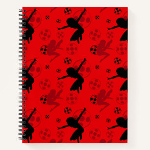 Carnet Motif rouge de la silhouette de Ladybug