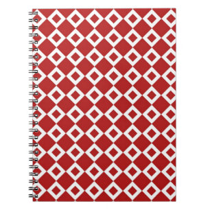 Carnet Motif rouge et blanc de diamant