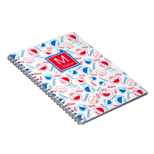 Carnet Motif rouge et bleu | Ajouter Votre Nom (Côté Droit)
