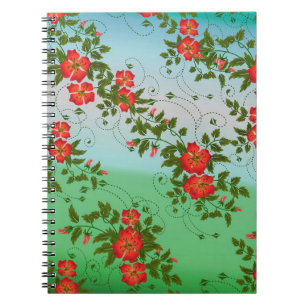 Carnet Motif rouge et vert