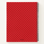 Carnet Motif rouge fraise (Dos)
