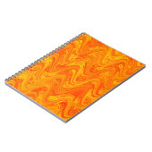 Carnet Motif rouge orange marbling (Côté gauche)