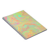 Carnet Motif rouge vert jaune liquide (Côté Droit)