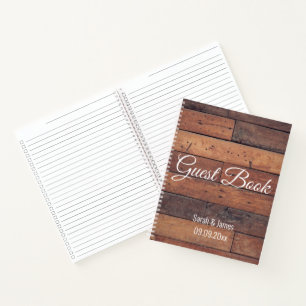 Carnet Motif rustique Grange Mariage Fête des mariées Inv