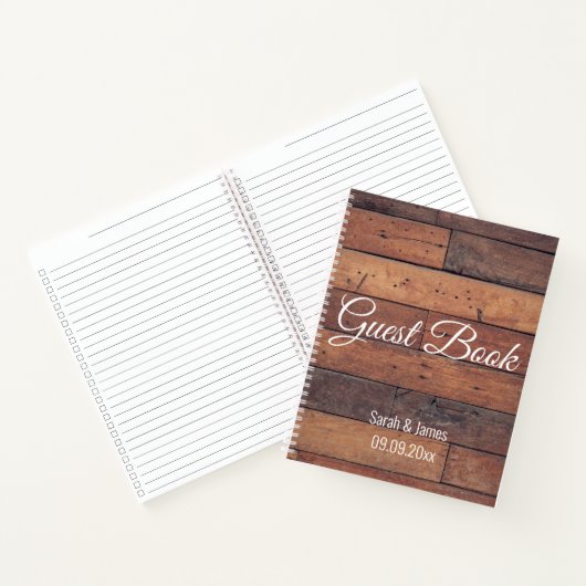 Carnet Motif rustique Grange Mariage Fête des mariées Inv (Intérieur)