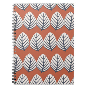 Carnet Motif sans couture à motif feuille dessiné à la ma
