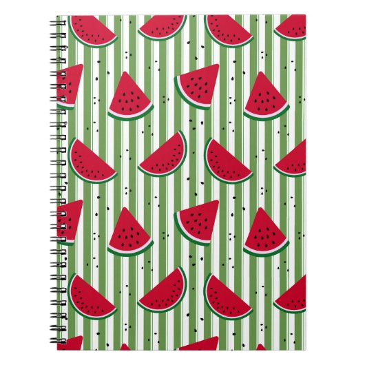 Carnet Motif sans couture à rayures de pastèque (Devant)