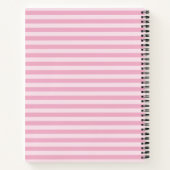 Carnet Motif sans couture à rayures roses (Dos)
