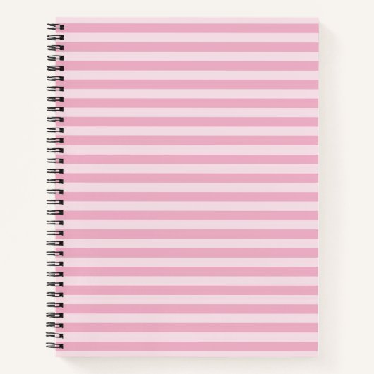 Carnet Motif sans couture à rayures roses (Devant)
