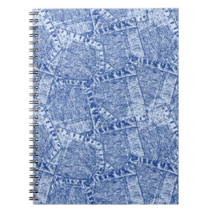 Carnet Motif sans couture Abstrait Denim Pockets