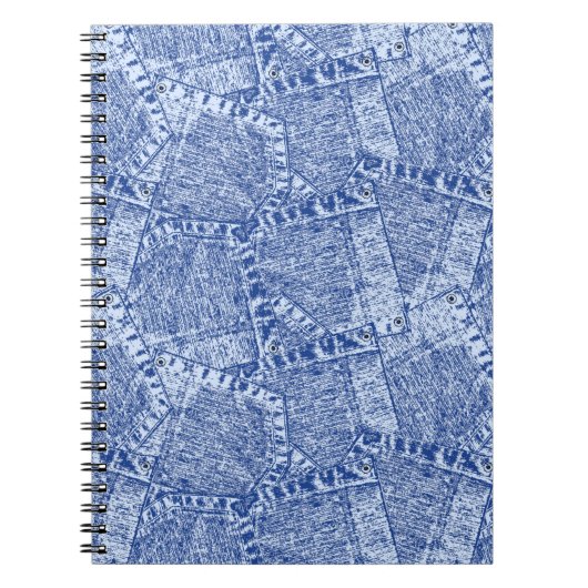 Carnet Motif sans couture Abstrait Denim Pockets (Devant)