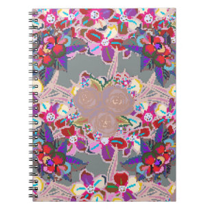 Carnet Motif sans couture aux motifs floraux. Patte trans