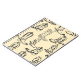Carnet Motif sans couture avec bottes de cowboy. cowboy, (Côté gauche)