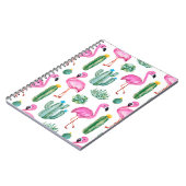 Carnet Motif sans couture avec cactus d'aquarelle verte, (Côté gauche)