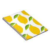 Carnet Motif sans couture avec citron frais jaune (Côté Droit)