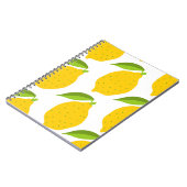 Carnet Motif sans couture avec citron frais jaune (Côté gauche)