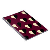 Carnet Motif sans couture avec coeur noir et blanc. St Va (Côté Droit)