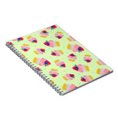 Carnet Motif sans couture avec cupcake aux fraises (Côté Droit)