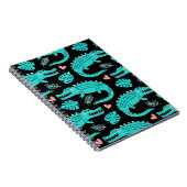 Carnet Motif sans couture avec de mignons crocodiles de d (Côté Droit)