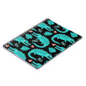 Carnet Motif sans couture avec de mignons crocodiles de d (Côté gauche)