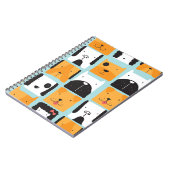 Carnet Motif sans couture avec des chiens mignons.  (Côté gauche)