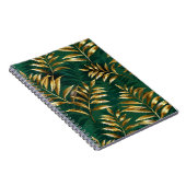 Carnet Motif sans couture avec des fougères dorées (Côté Droit)
