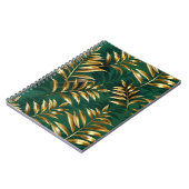 Carnet Motif sans couture avec des fougères dorées (Côté gauche)