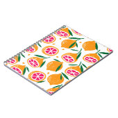 Carnet Motif sans couture avec des fruits. Timbre texturé (Côté gauche)