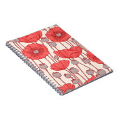 Carnet Motif sans couture avec des pavots. (Côté Droit)