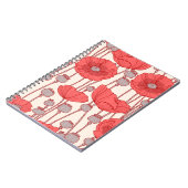 Carnet Motif sans couture avec des pavots. (Côté gauche)