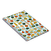 Carnet Motif sans couture avec des squashe dessinés à la  (Côté Droit)