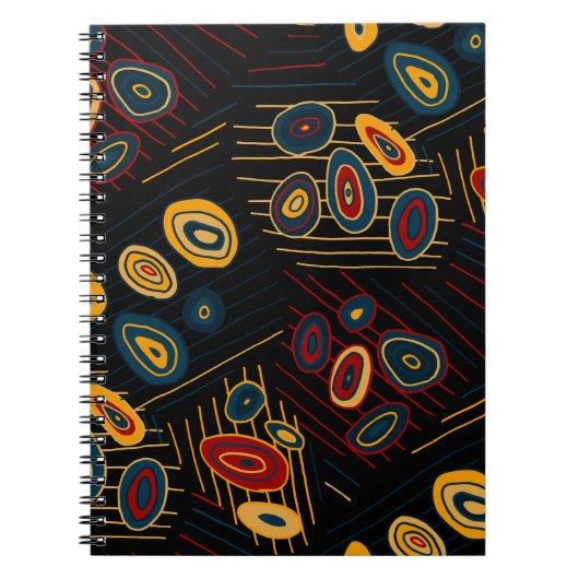 Carnet Motif sans couture avec doodles modernes abstraits (Devant)