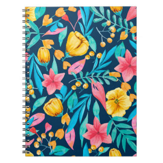 Carnet Motif sans couture avec éléments botaniques. Water