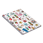 Carnet Motif sans couture avec éléments d'été. illustrati (Côté Droit)