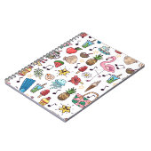 Carnet Motif sans couture avec éléments d'été. illustrati (Côté gauche)