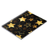 Carnet Motif sans couture avec étoiles d'or (Côté gauche)