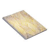 Carnet Motif sans couture avec feuilles or (Côté Droit)
