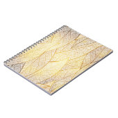 Carnet Motif sans couture avec feuilles or (Côté gauche)