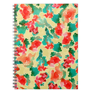 Carnet Motif sans couture avec fleurs Abstraites dessinée