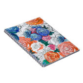 Carnet Motif sans couture avec fleurs colorées (Côté Droit)