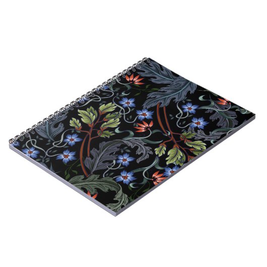 Carnet Motif sans couture avec fleurs dans le style art d (Côté gauche)