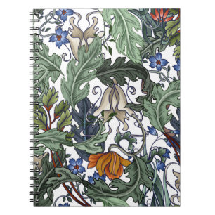 Carnet Motif sans couture avec fleurs dans le style art d