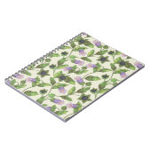 Carnet Motif sans couture avec fleurs de belladonna. Un b (Côté gauche)