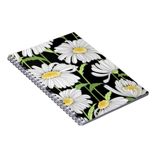 Carnet motif sans couture avec fleurs d'été (Côté Droit)
