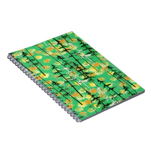 Carnet Motif sans couture avec forêt d'automne (Côté Droit)