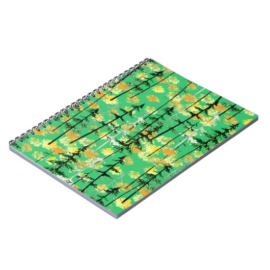 Carnet Motif sans couture avec forêt d'automne (Côté gauche)