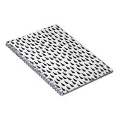 Carnet Motif sans couture avec gouttes de pluie en noir s (Côté Droit)