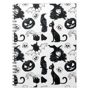 Carnet Motif sans couture avec Halloween joli main dessin