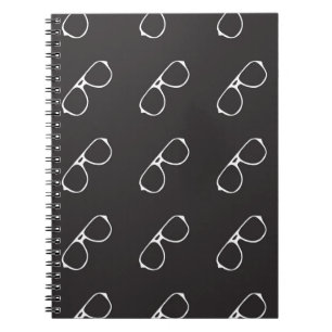 Carnet Motif sans couture avec lunettes dessinées à la ma